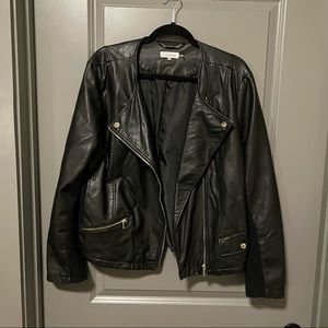 Black Calvin Klein Leather Jacket